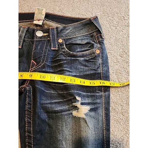 VTG True Religion Joey Women Jeans Bootcut Flare Flap Pocket  Sz 27 Made USA - Picture 14 of 16